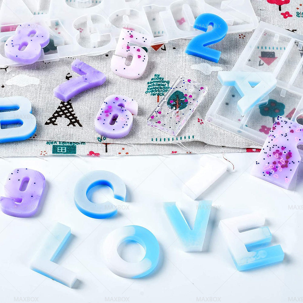 Alphabet Epoxy Resin Mold Letter Number Silicone Mould Keychain Tassel Pin Vise-1