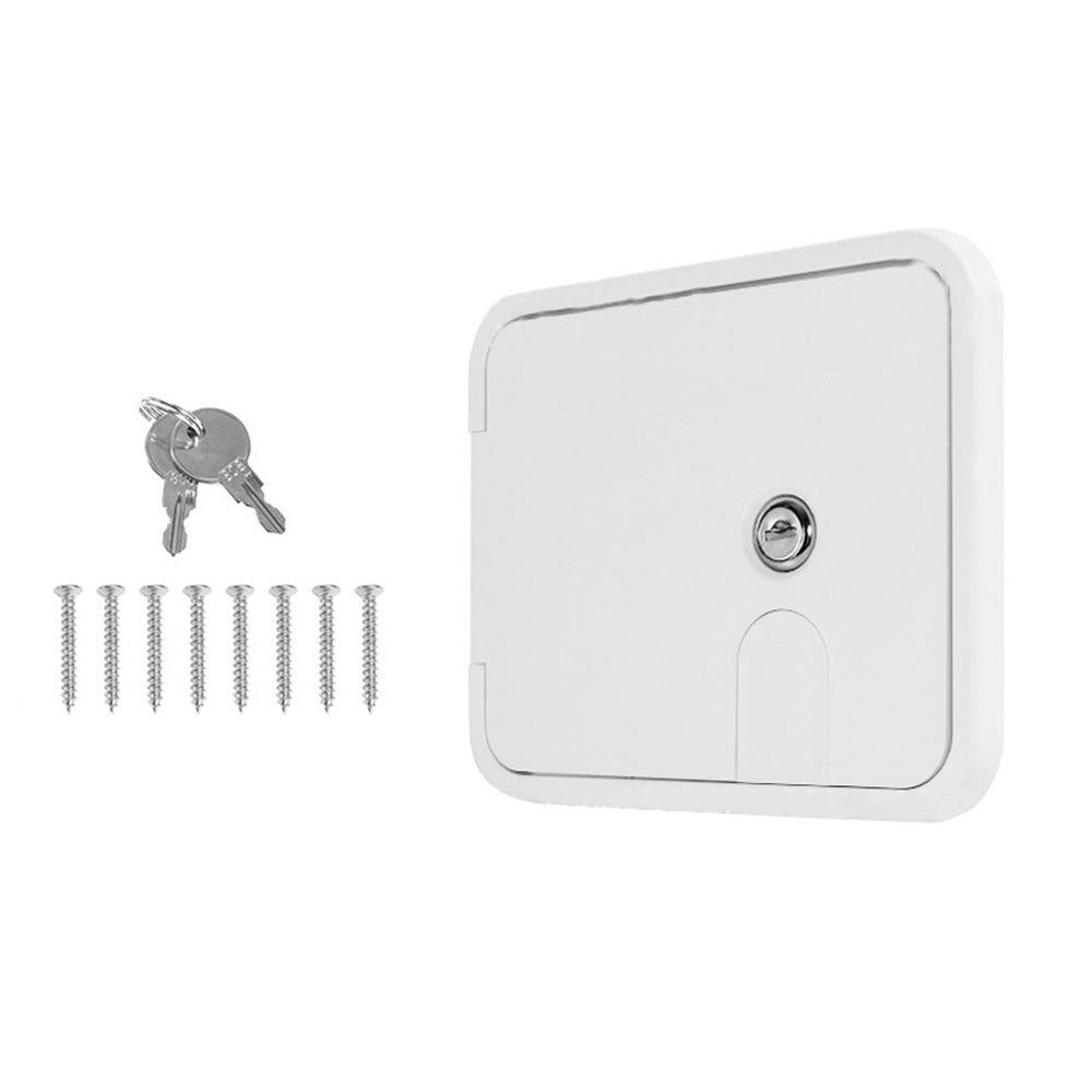 Caravan Utility Door Access Hatch Rectangle 194x165mm Suitable For RV Motorhome With Lock-0