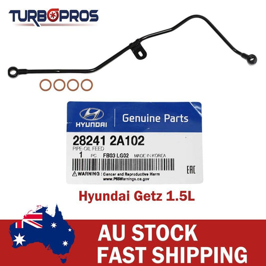 Genuine Turbo Oil Feed Pipe+Gaskets for Hyundai Getz 1.5L