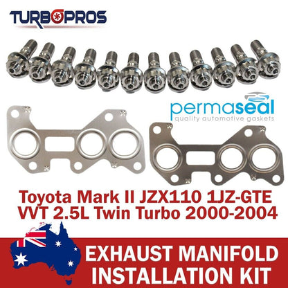 Permaseal Manifold Titanium Stud&Gasket Kit for Toyota Mark II 2.5L Twin Turbo