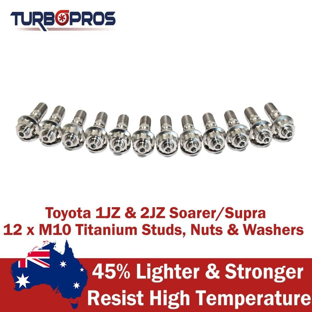 Titanium Exhaust Manifold Stud Kit for Toyota Soarer/Supra 1JZ, 2JZ, 1FZ Series