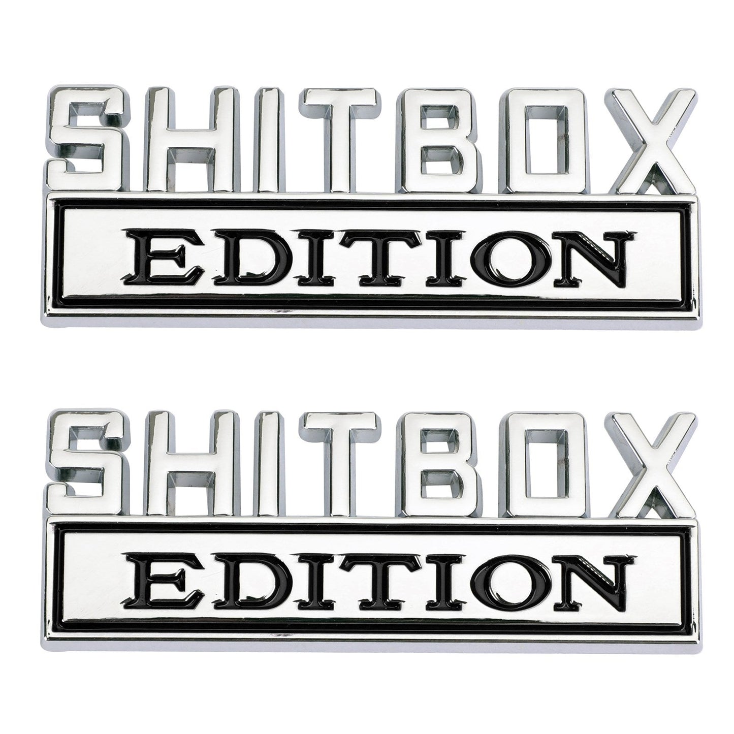 Shitbox Edition Emblem Decal Stickers for Ford Chevy Cars Trucks 00-23