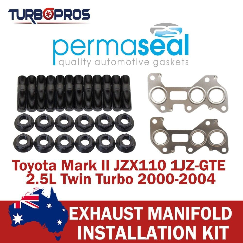 Permaseal Exhaust Manifold Stud&Gasket Kit for Toyota Mark II JZX110 1JZ-GTE2.5L