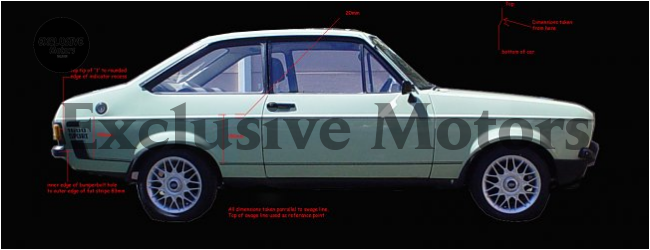 Ford Escort MK2 1600 sport stripe kit