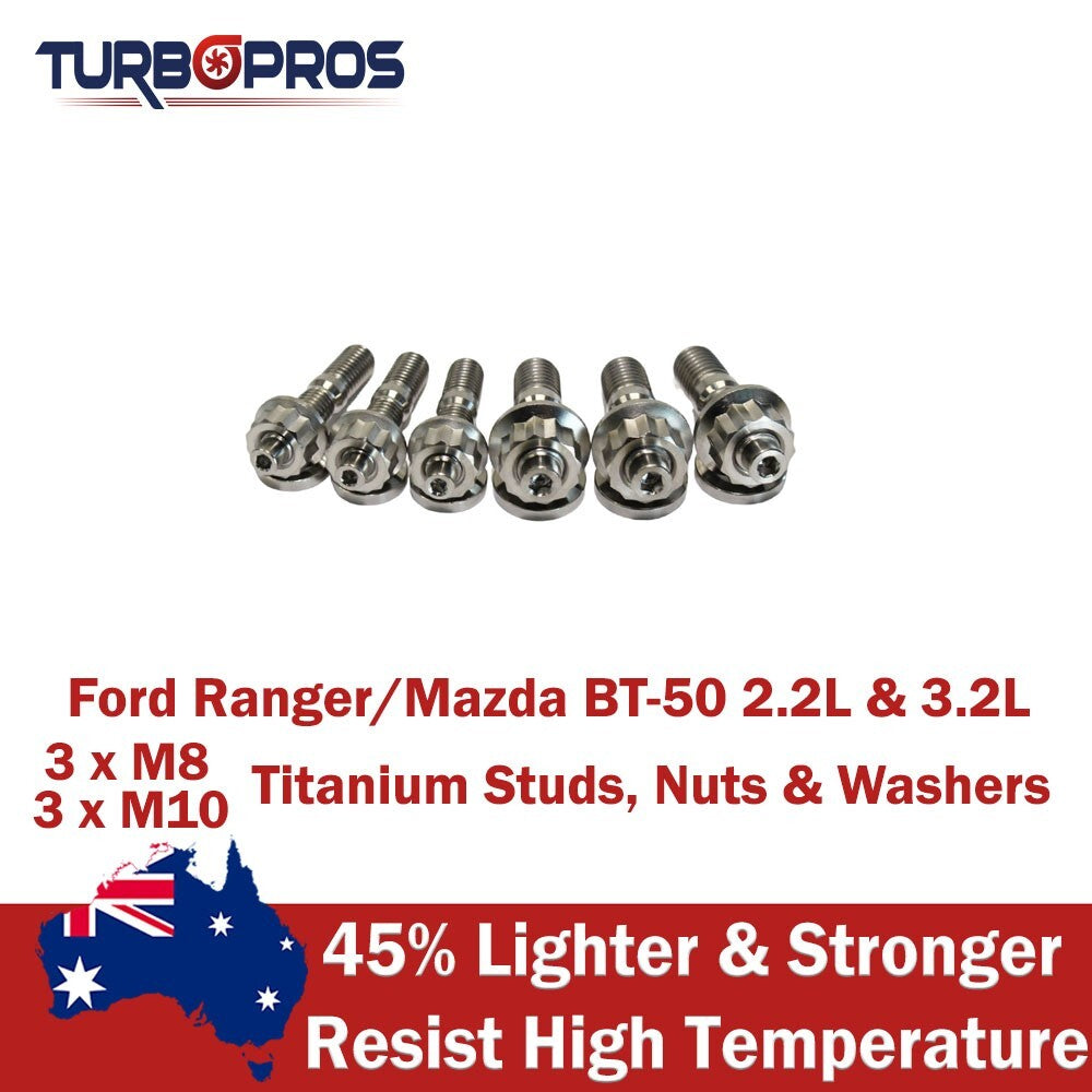 Titanium Turbo Charger Stud Kit for Ford Ranger/Mazda BT-50 2.2L