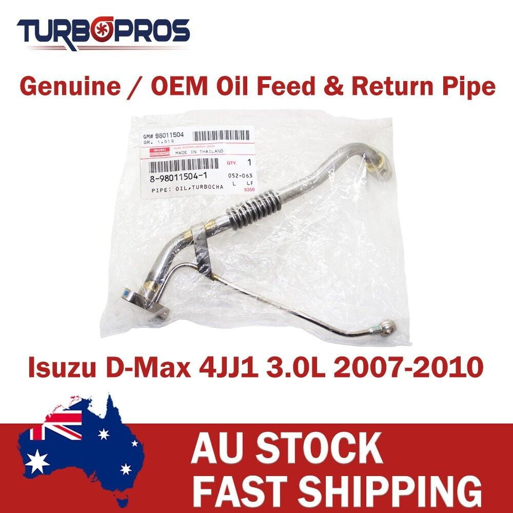 Genuine Turbo Charger Oil Feed & Return Pipe for Isuzu D-Max 4JJ1 3.0L 2007-2010
