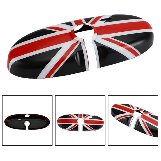 Union Jack Mirror Cover for MINI Cooper R55 R56 R57 Black Red 06-13
