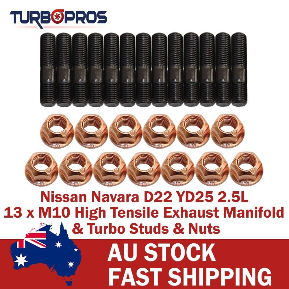 High Tensile Exhaust Manifold & Turbo Stud Kit for Nissan Navara D22 YD25 2.5L