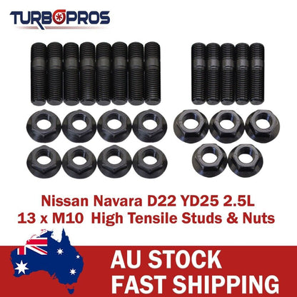 High Tensile Exhaust Manifold&Turbo Stud Kit for Nissan Navara D22 YD25 2.5L