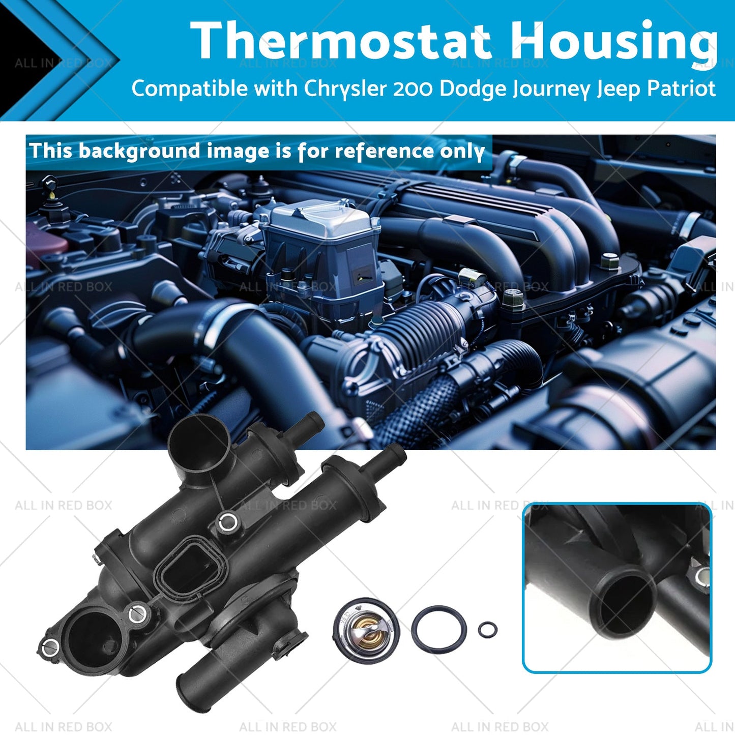 Thermostat Housing for Chrysler 200, Dodge Journey, Jeep Patriot 2007-2018