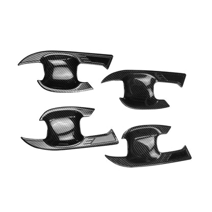 Carbon Fiber Door Handle Cover + Surrounds Suitable For Toyota RAV4 Hybrid Edge 2019-2023-1