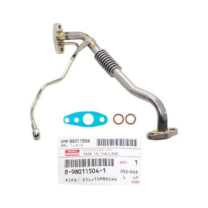 Genuine Turbo Oil Feed&Return Pipe+Gasket for Isuzu D-Max 4JJ1 3.0L 2007-2010