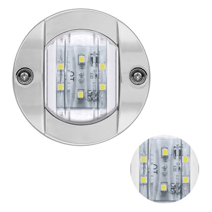 4x Round LED Marine Boat Cabin & Deck Courtesy Lights Suitable For Walkway – White Stern Light-1