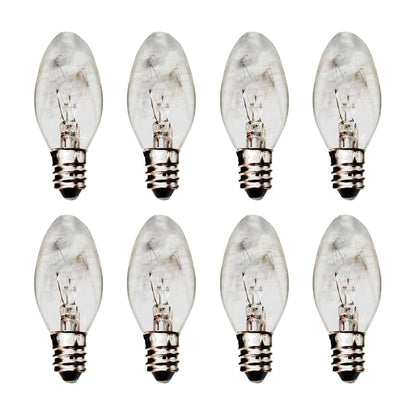 8x 7W/10W 240V E12/E14 Clear Bulbs Suitable For Night Light Replacement Warm Yellow Light-1