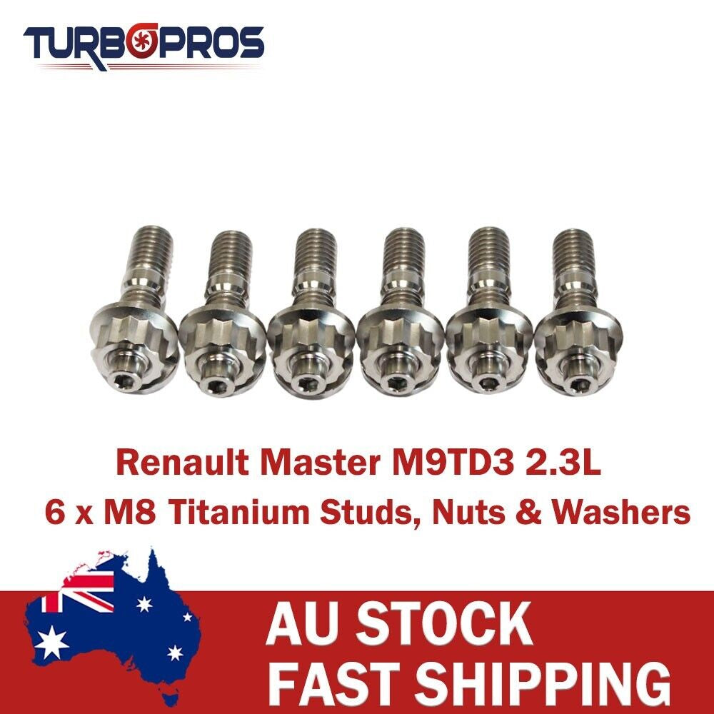Titanium Turbo Charger Stud Kit for Renault Master M9TD3 2.3L