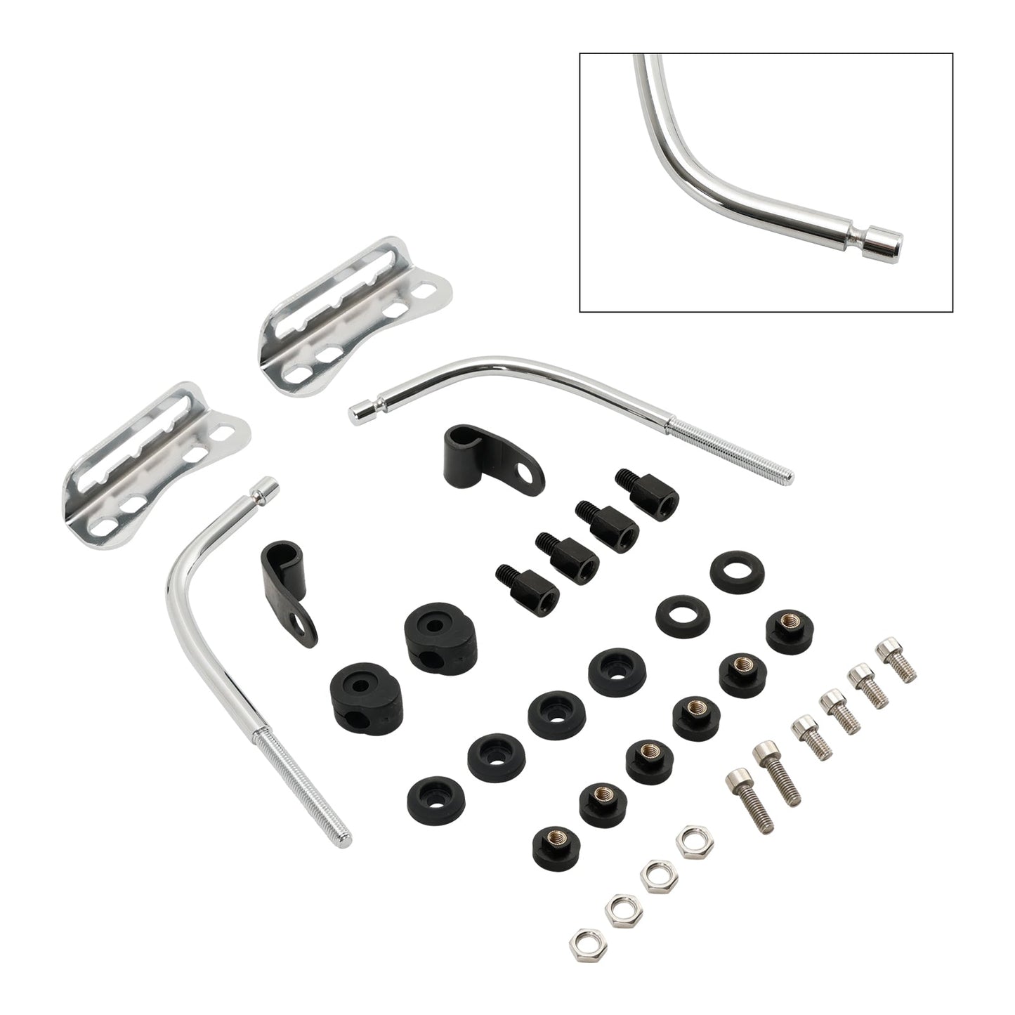 Universal Motorcycle Retro Cafe Racer Headlight Windshield Mounting Bracket