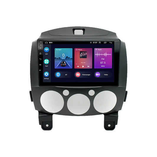 Android 13 Head Unit 9'' Apple CarPlay Bluetooth Suitable For Mazda 2 2007-2014-0