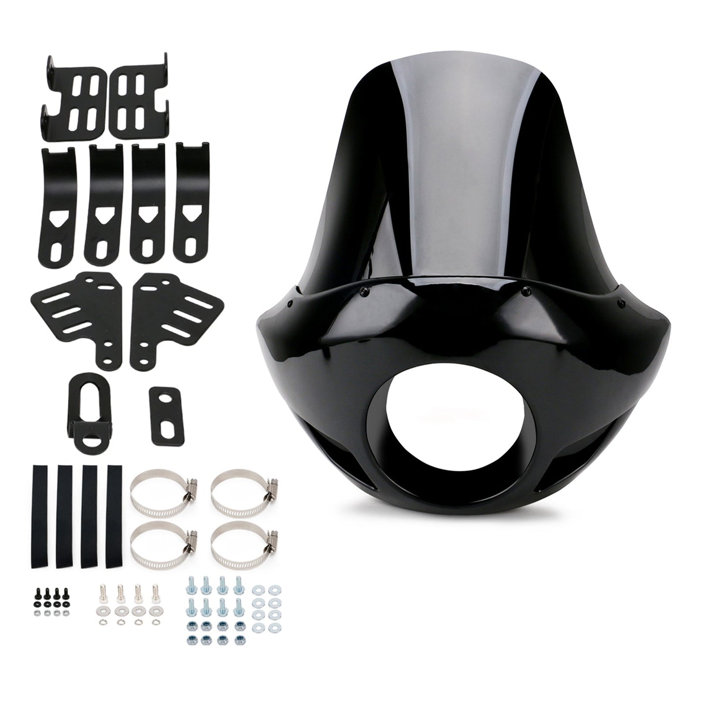 35mm-49mm Forks Most 5.75" Headlights Dyna Windshield Headlight Fairing
