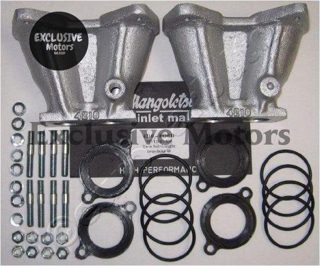 Ford pre-crossflow manifold to suit twin DHLA/DCOE 40s