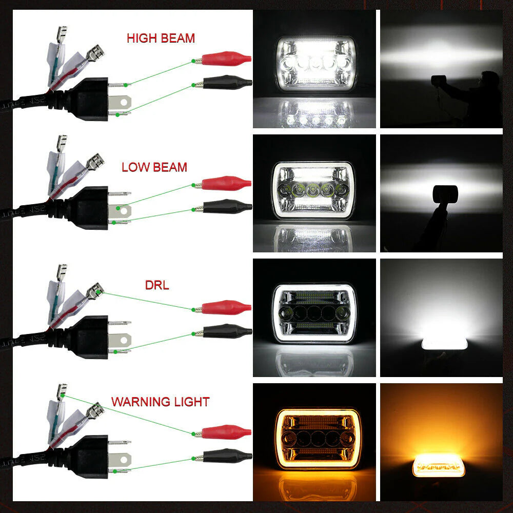 Halo LED Headlights for Toyota Hilux LN106 (1989–1997) – WOF-Compliant Style Upgrade