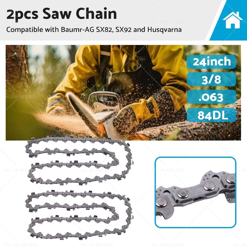 24" Chainsaw Chain 3/8 063 84DL for BAUMR-AG SX82 SX92 Husqvarna