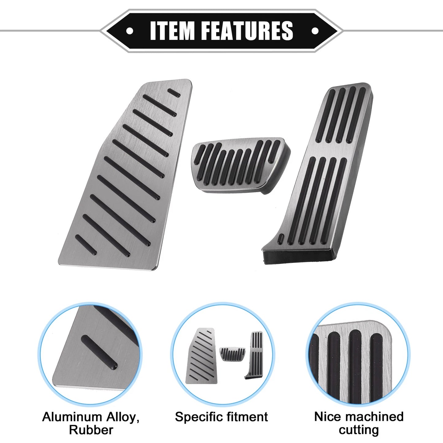 Aluminum Alloy Gas Brake Footrest Pedal Pad for Toyota Rav4 (2019-2023)
