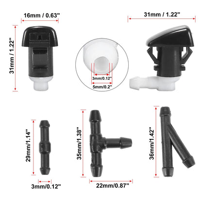 Front Windshield Washer Nozzles Kit for Dodge Durango (2011-2019)