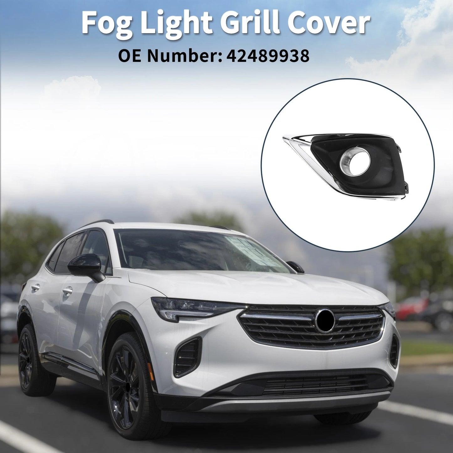 1 x Car Front Left Fog Light Grill for Buick Envision (2019–2020)