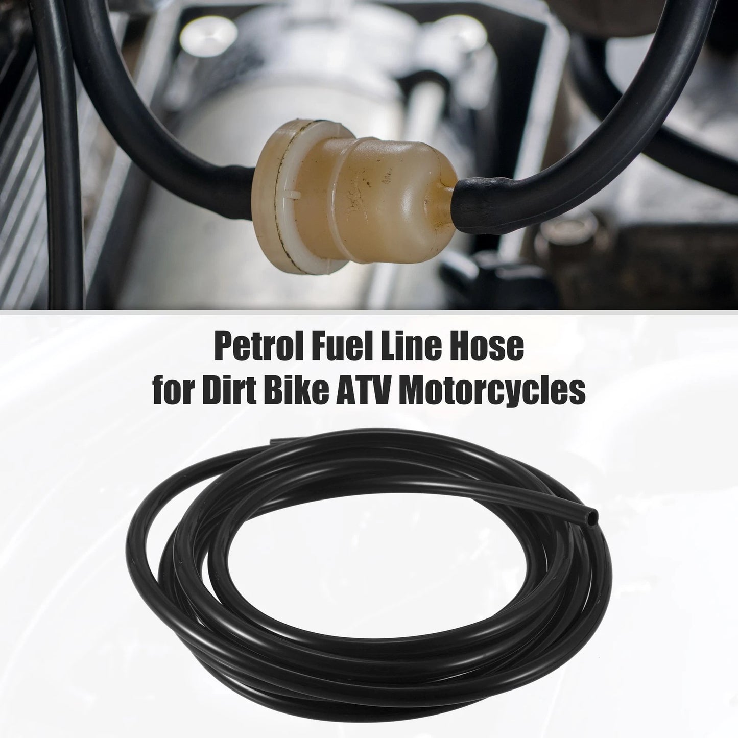 Fuel Vent Line Hose 0.31'' x 10ft Black for Motorcycle