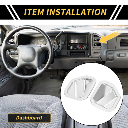 1x Dashboard Side Air Vent AC Outlet Cover Trim for Toyota Tundra (2022–2024)