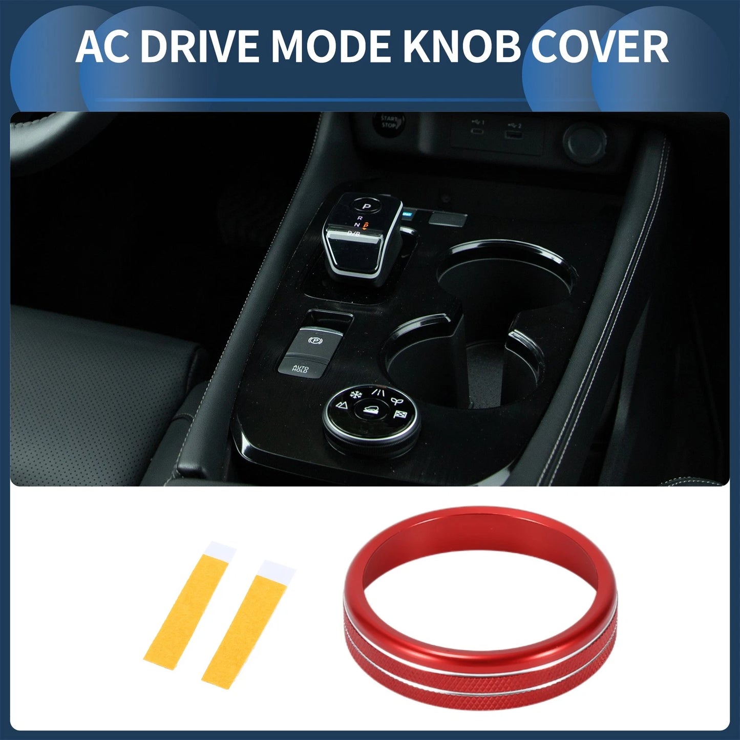 4WD Drive Mode Switch Knob Cover Ring for Nissan X-Trail Rogue (2021-2023)