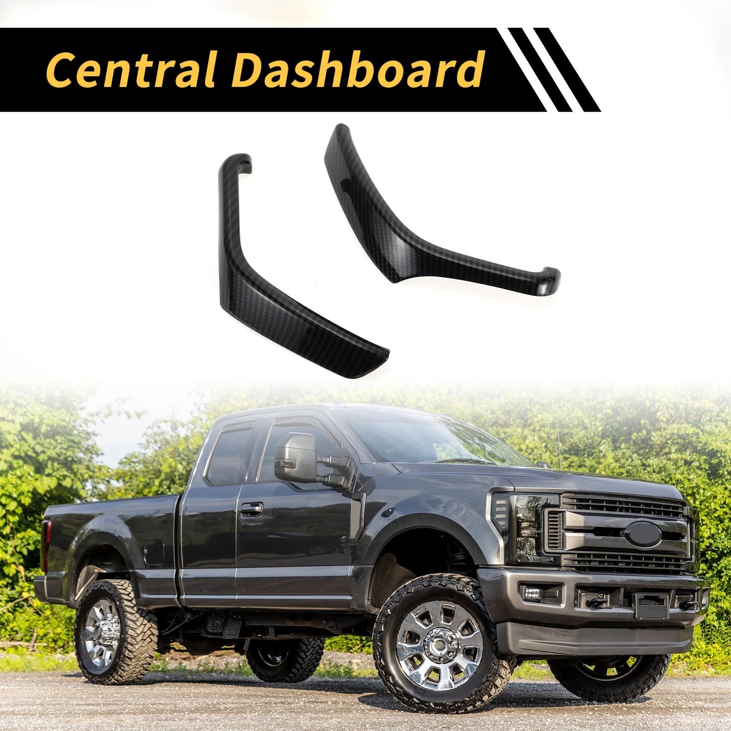Dashboard Meter Panel Frame Cover for Ford F-150 (2015-2020) Carbon Fiber