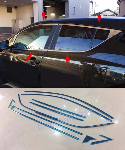 Window Frame Sill Cover Trim for Toyota C-HR 12PCS Set (2017-2023)