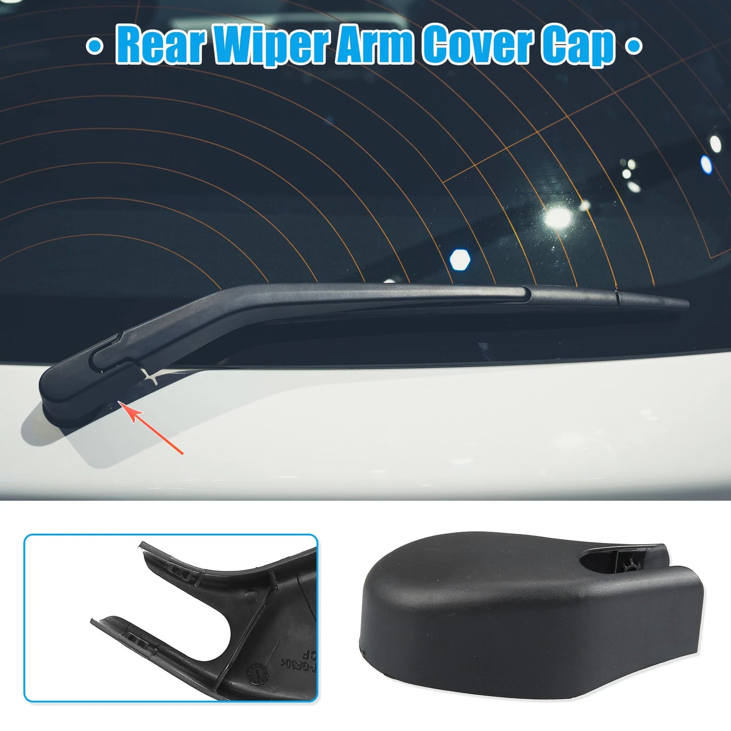Rear Windshield Wiper Arm Nut Cover for Ford Focus MK2 (2004-2011)