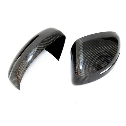 Real Carbon Fiber Stick-on Side Mirror Cover Caps Trim For Audi R8 2007-2012