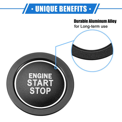 Engine Start Stop Button Cover for Toyota Highlander (2020-2022) Black