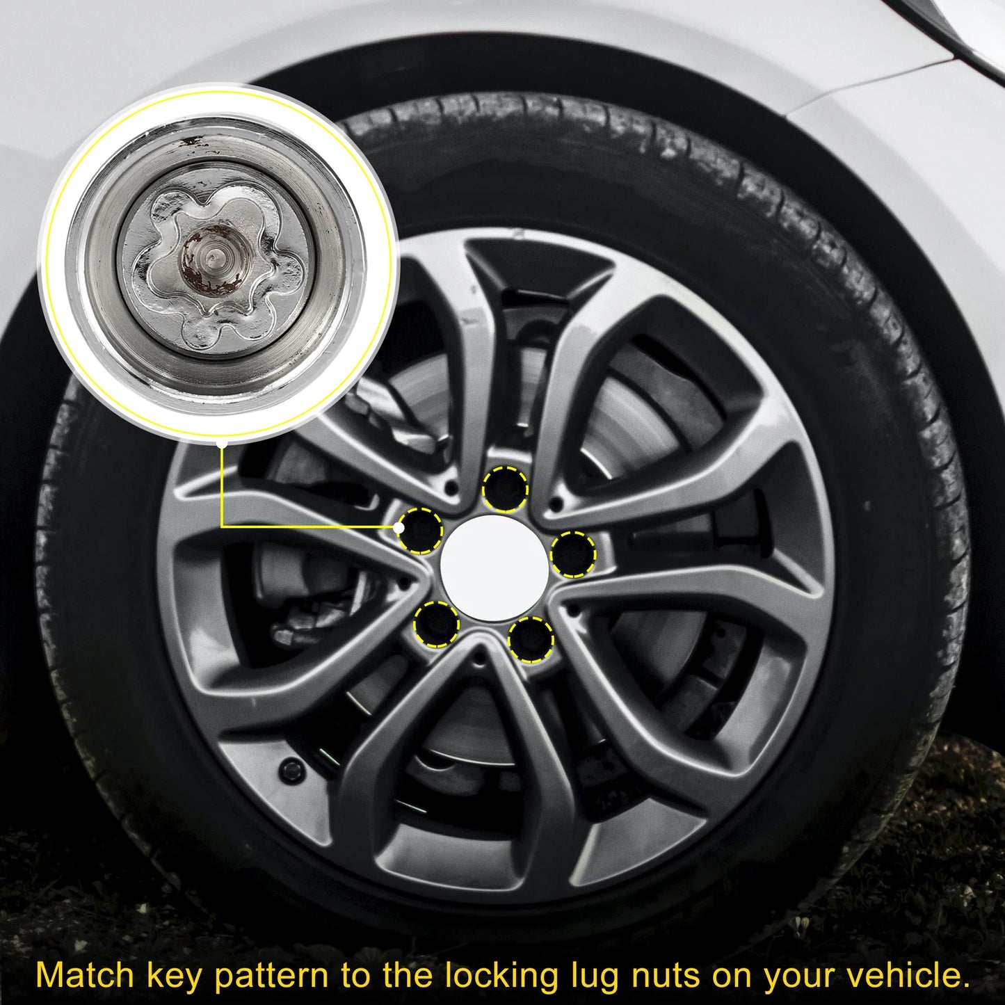 330 Wheel Lock Lug Nut Set with Protector Socket for Mercedes Benz