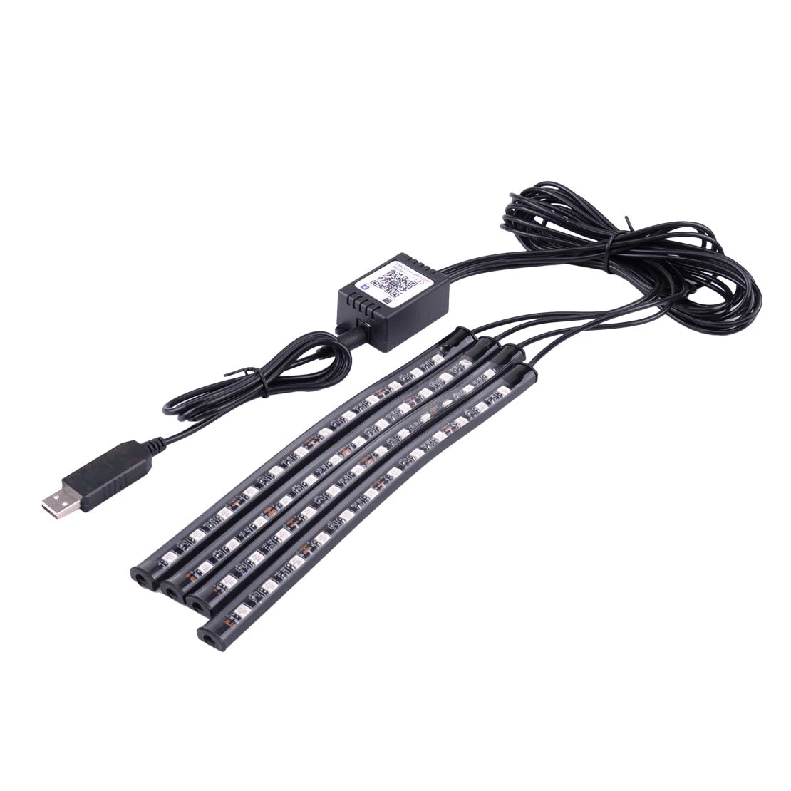 4 x 48" LED Car SUV Interior Neon Atmosphere Light Strip Music Control