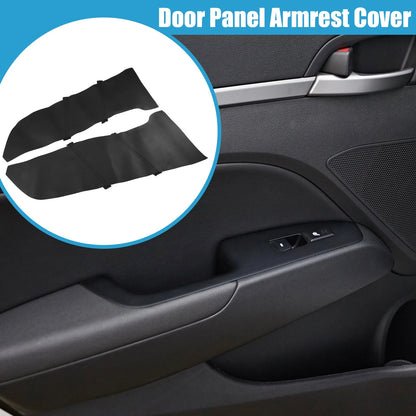 Front Door Panel Armrest Covers for Honda Accord (2008-2012) Black 1 Pair
