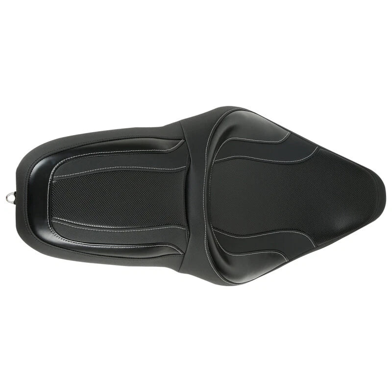 Black Driver Passenger Seat for Harley Electra Road Street Glide (2009-2023)
