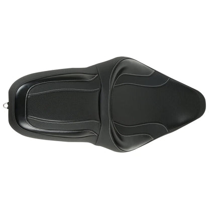 Black Driver Passenger Seat for Harley Electra Road Street Glide (2009-2023)