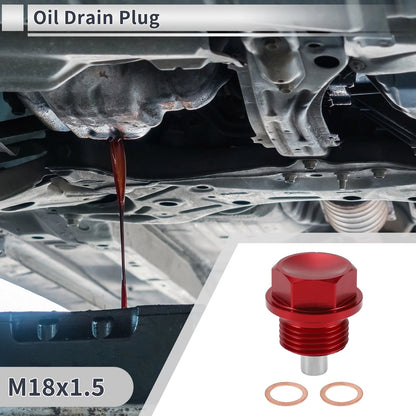 Set M18x1.5 Engine Oil Drain Plug with Gasket for Car Motorcycle Boat