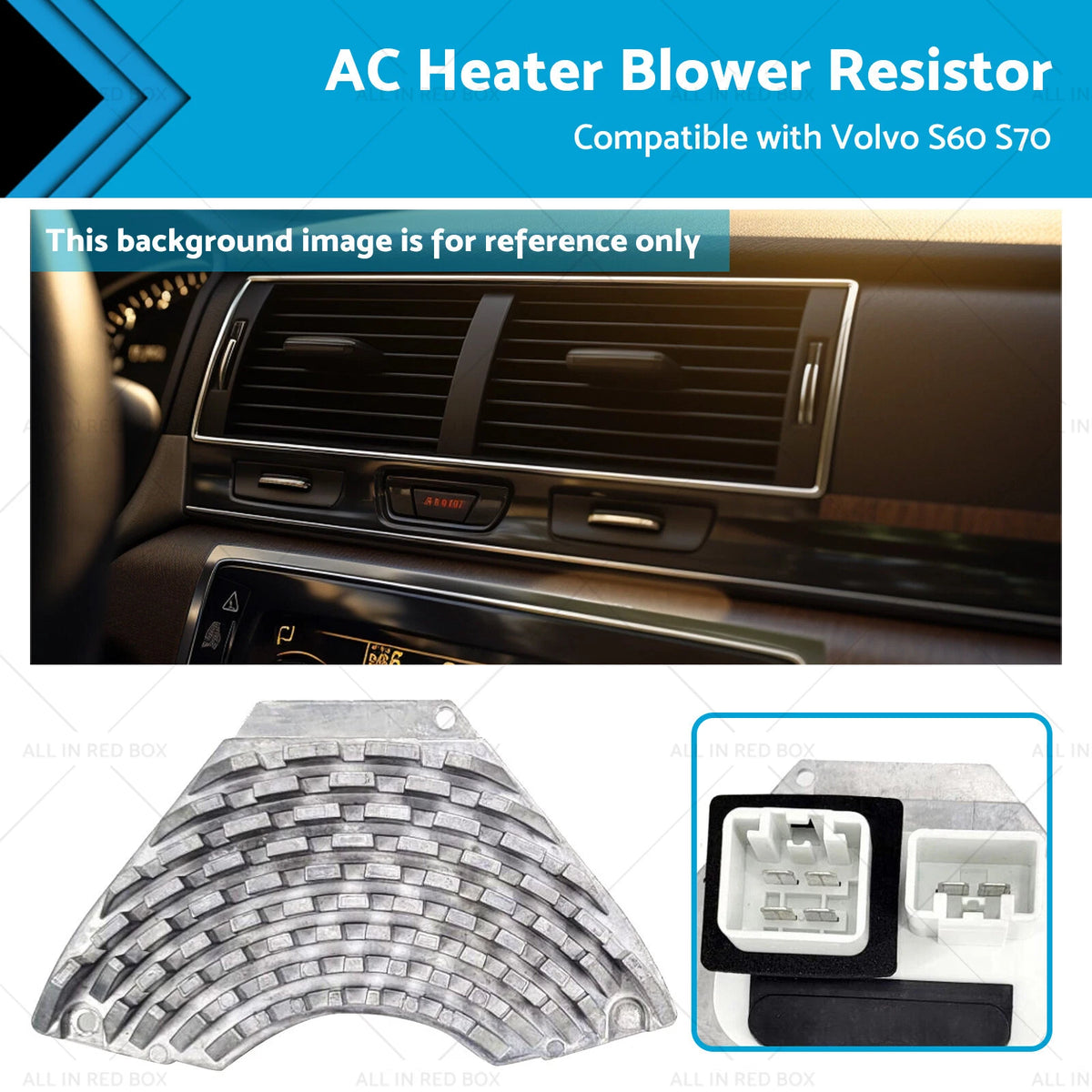 AC Heater Blower Resistor for Volvo S60 S70 S80 XC90 V70 (2000-2009)
