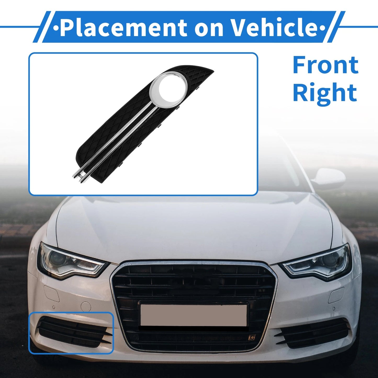 1 Pc Car Front Right Fog Light Grill for Buick Regal (2009–2011)