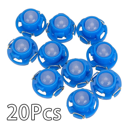 20 x Blue T4.7 Neo Wedge LED Bulbs for Car Instrument Dash Climate Control