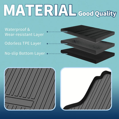 Cargo Liner Rear Trunk Mat for KIA K5, Hyundai Sonata (2020-2024, 2021-2024)