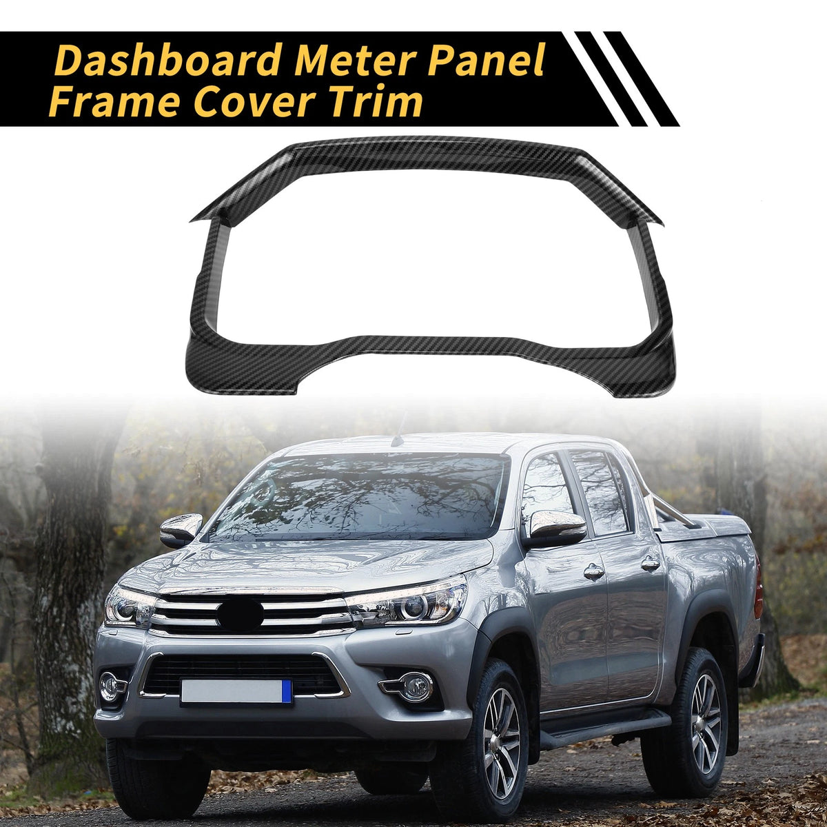 Carbon Fiber Dashboard Meter Panel Frame Cover for Toyota Tundra (2022-2024)