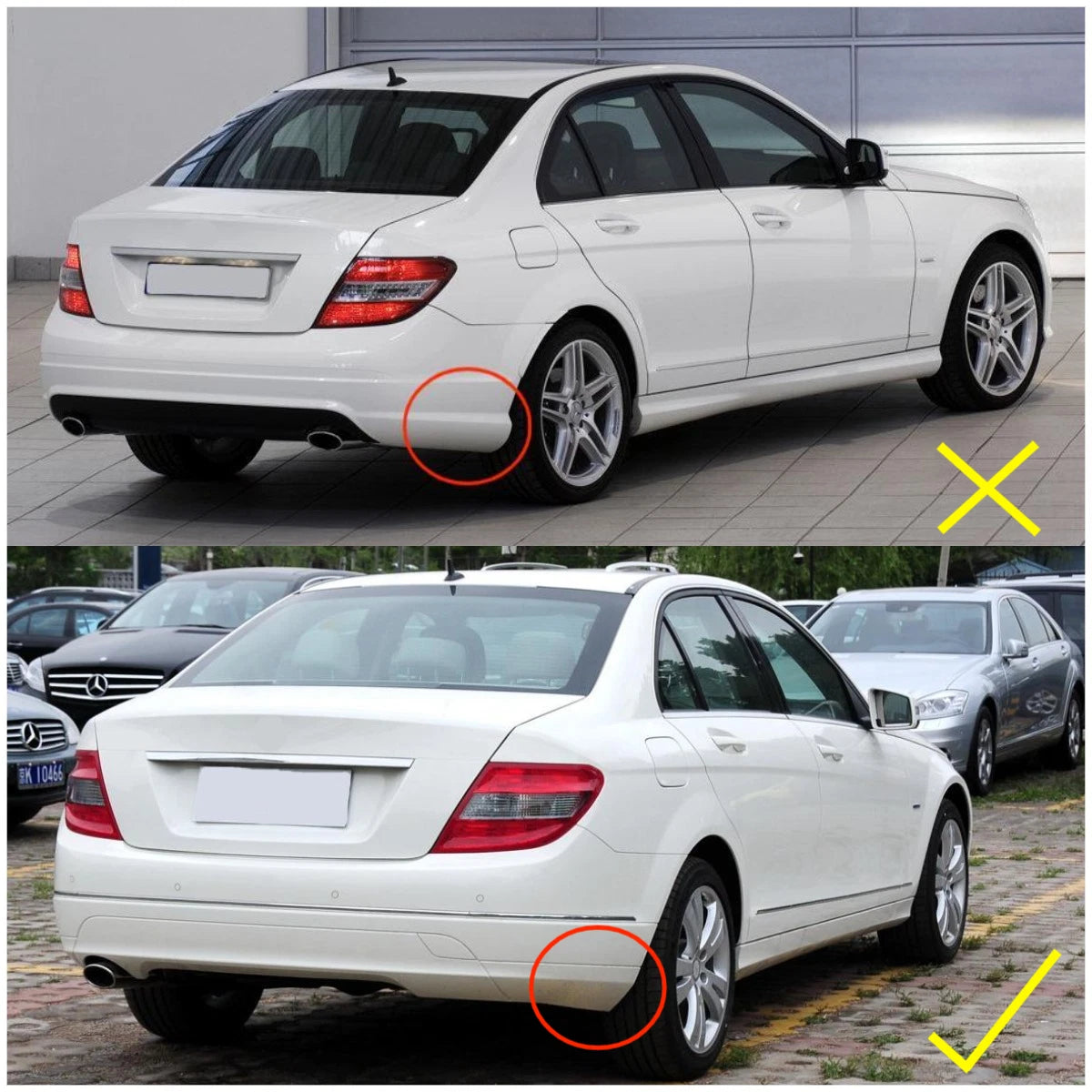 Mud Flaps Splash Guards for Mercedes Benz C-Class W204 Sedan (2008-2011)