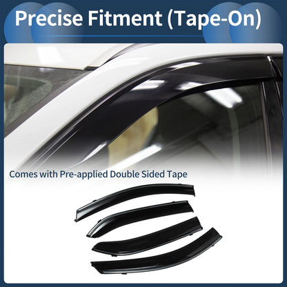 Window Deflectors Black 1 Set for Chevrolet Equinox (2018-2018)