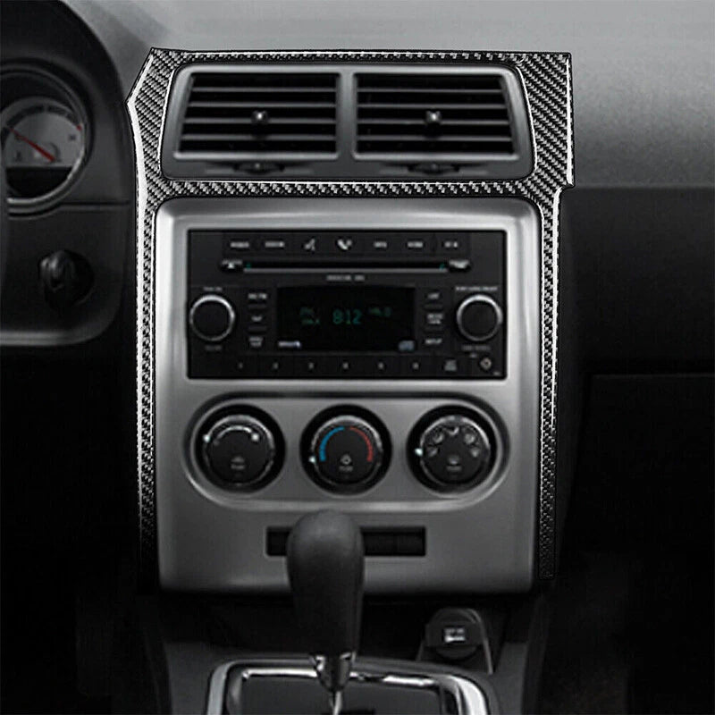 Dodge Challenger Carbon Fiber Dashboard Radio Panel Cover Trim (2008-2014)